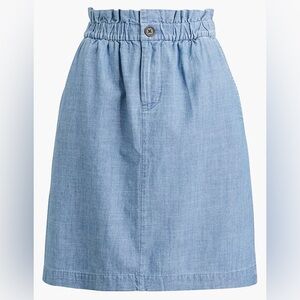 J.Crew Chambray paper-bag skirt size 2 new w/tags